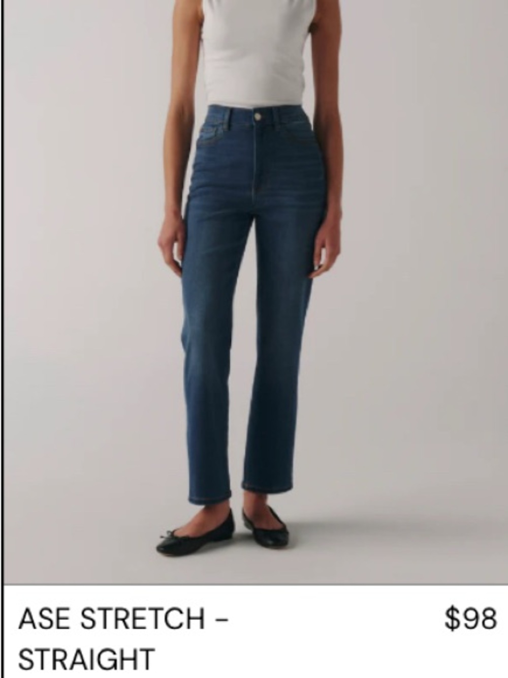 NWOT Warp + Weft High-Rise Straight Jeans in Indigo Blue